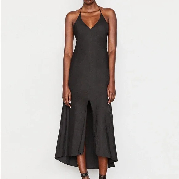 akira nini knit halter mini dress ALINA PLEATED KNIT FIT AND FLARE MINI DRESS IN BLACK AND WHITE – AKIRA main image 0